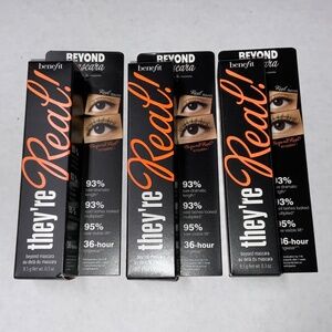 SET OF 3 FULL SIZE .3 Oz, Benefit They’re Real Mascara JET BLACK - NEW IN BOX!